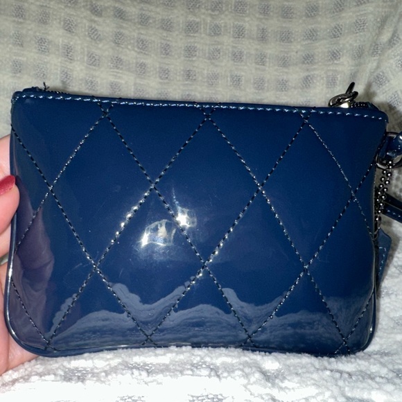 Coach Wristlet (Quilted, Navy, Gently Used) - Picture 3 of 5